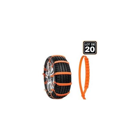 20 Chaîne à Neige Chaînes de Pneu de Voiture Chaînes de Traction Antidérapantes Voiture Pneus Sécurité Chaîne Anti-dérapante Facile à Installer pour Voiture SUV Camion(86cm2cm) (1/2)