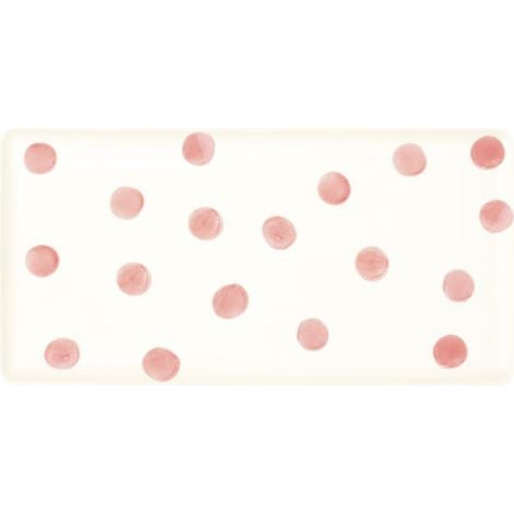 EASY LIFE - Plateau 39,5x20 cm en céramique peint à la main COLOR MIX PINK