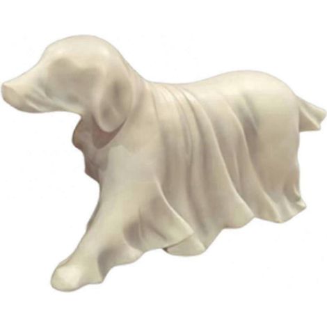 Figurine de chien fantôme avec veilleuse - Statue de fantôme d'Halloween peinte à la main, compatible avec la décoration de la maison, du bureau et du salon (1/5)