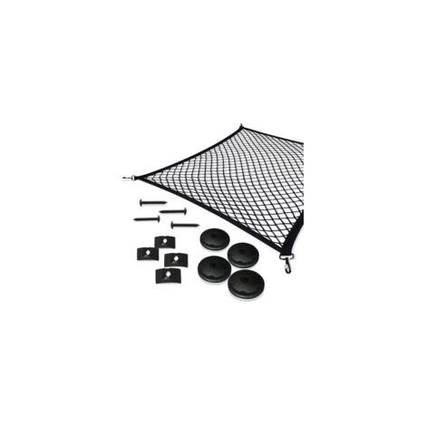 Adatto per rimessa – Rete per bagagliaio auto 110x60 cm – Materiale in nylon elastico – Protegge in modo sicuro i tuoi oggetti e animali domestici – Installazione rapida senza foratura