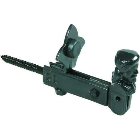Fermapersiane ad omino con vite e fermo regolabile - mm.130x60h. verniciato nero - 5 pz
