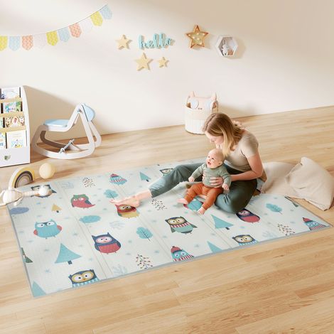 Tapis d'éveil pour bébé, motif animaux, en mousse, rembourrage de 1,5 cm d'épaisseur, antidérapant (1/5)