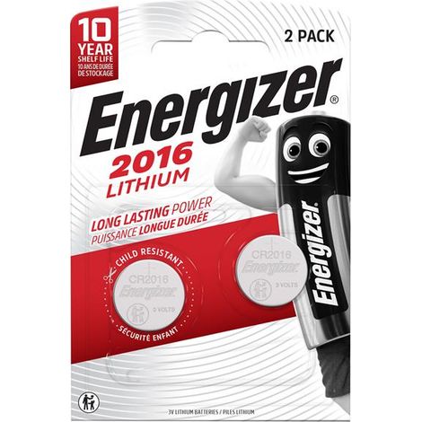 Energizer S351 CR2016 Coin Lithium Battery (Pack 2) ENG2016B2
