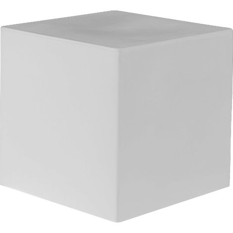 Pouf da Giardino 50x50 cm in Resina Arkema Iris Pouf Bianco (1/2)