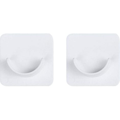 Supports de tringle télescopique non perforés pour barre transversale de rideau de porte de salle de bain cuisine non marquante, crochets solides et collants (1/5)