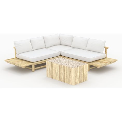 Salón de jardín Sunny 4 personas de madera de teca