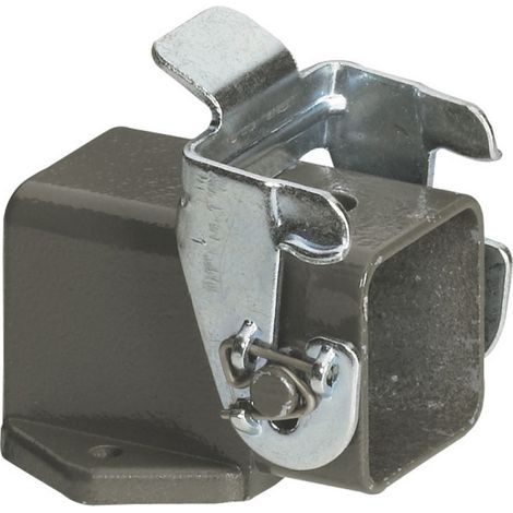 Connecteur multipôles embase femelle encastrée avec verrouillage et sortie latérale métal Hypra 400V 10A 4P+T (053109)