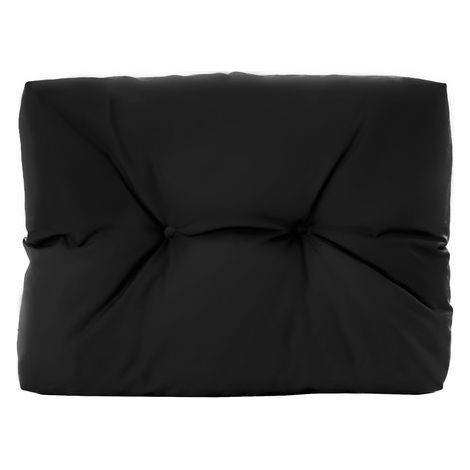 Gardenista - Coussins de dossier Touffetés d'extérieur pour Meubles de Jardin, 60x48x7cm Coussins de Dossier Résistants à l'eau avec Rembourrage en Mousse de Miettes - Noire (Coussins d'angle) (1/5)