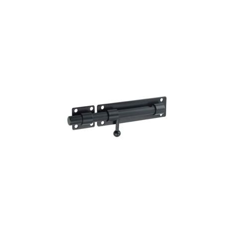 Cerradura de cilindro deslizante para puertas exteriores con orificio para candado, acero inoxidable negro mate - Crezuo