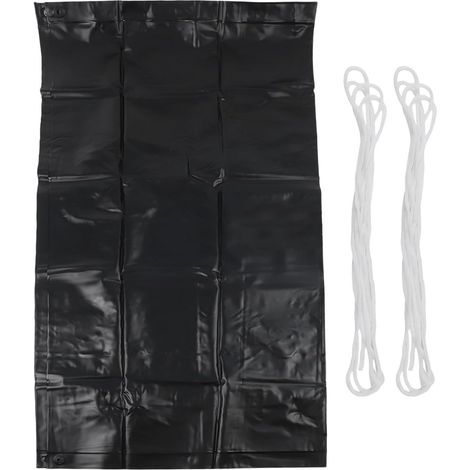 Coussin d'air pour piscine - 120 x 120 cm - Coussin d'hivernage pour piscine hors sol - Égaliseur de glace avec cordes - Housse de protection en PVC noir (1/5)