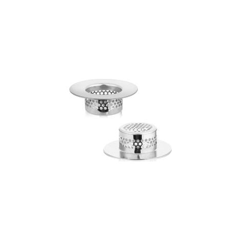 Lot de 2 filtres de vidange d'évier, filtre en acier inoxydable de 2,8 cm, attrape-cheveux pour évier et lavabo, serpillère, piscine - Crezuo