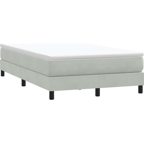 Boxspringbett ohne Matratze Hellgrau 120x210 cm Samt