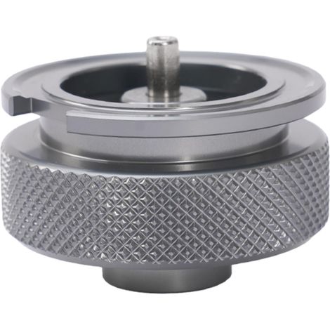 Adaptateur de recharge de gaz, adaptateur gaz camping en plein air, connecteur brûleur poêle en alliage d'aluminium pour cartouche butane pour visser la cartouche (1/4)