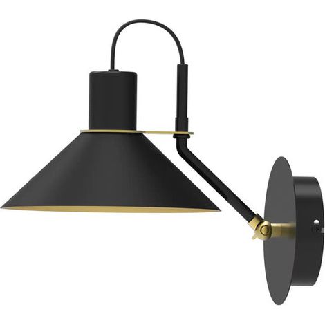 [NEUWERTIG] B-Ware Aluminor Zinga Wandleuchte schwarz Messingdetail Wandlampe Lampe Leuchte Licht (1/2)