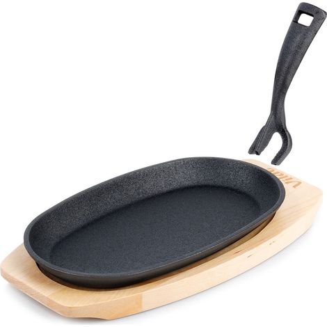 Sarten de hierro fundido con tabla cast line 24x14 cm (1/5)