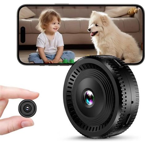 1080p HD WLAN Kamera Sicherheitskamera für den Innenbereich Nachtsicht und Bewegungserkennung Für Baby , Haustier und Haussicherheit Mini Kamera (1/5)