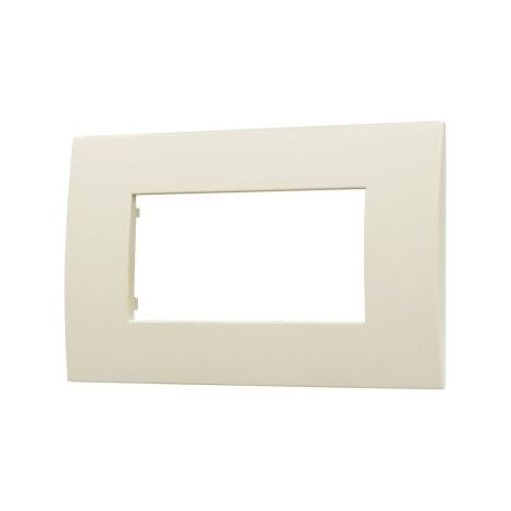 Plaque ETTROIT série Venus 4P plastique couleur sable compatible avec Vimar Arke VA83409