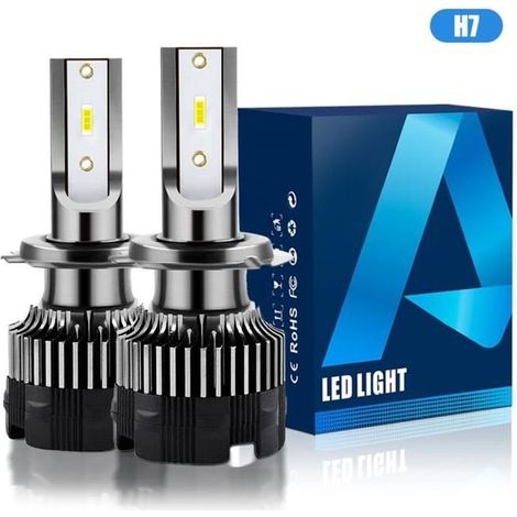 Kit de Conversion Ampoules H7 LED de Voiture, Ampoules Auto de Rechange pour Lampes Halogènes et Kit Xenon, 10000LM Phares (1/4)