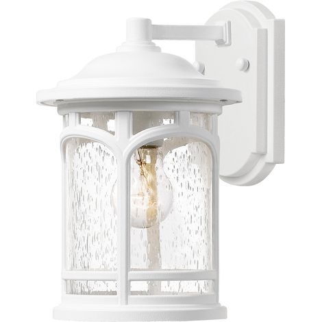 Elstead Marblehead - Lanterne murale d'extérieur moyenne à 1 lumière, blanc, IP44, E27