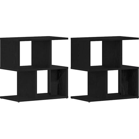 Maison Exclusive - Nachttisch 2 pcs Schwarz Eichen-Optik 50 x 30