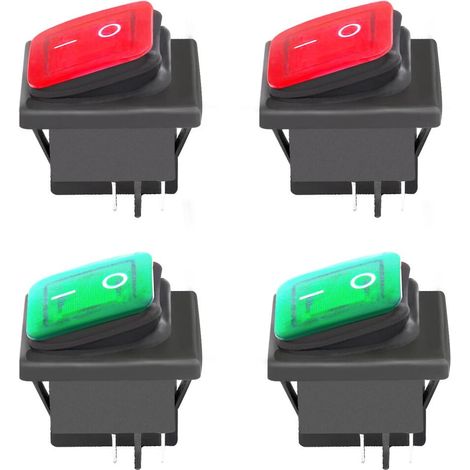4 Pcs Mini ON-OFF Rocker Switch Waterproof haut de gamme top vente top vente top vente top vente top (1/5)
