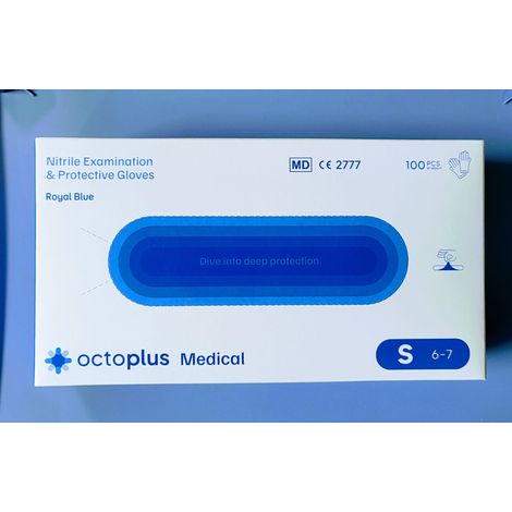 Gants en nitrile Octoplus bleus, 100 pièces - Taille XS (1/5)