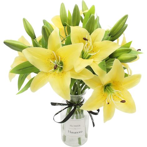 Fleurs Artificielles - Résistantes UV - Pour Extérieur et Intérieur - Bouquets Faux Plantes - 5 Pièces (1/5)