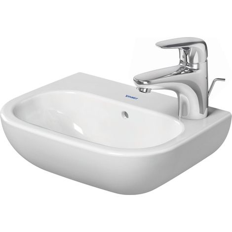 Duravit D Code Lave mains 36x27cm avec trou pour robinetterie droite Blanc (1/5)