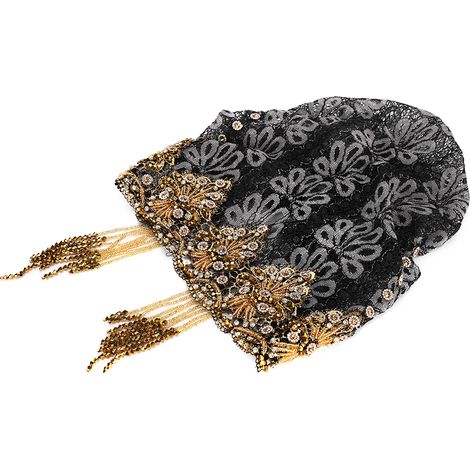 Zarter Turban für muslimische Frauen, Strass-Spitzenhaube, ideales Geschenk (1/5)