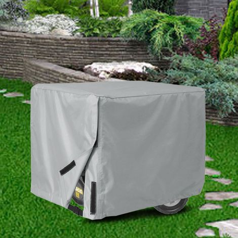 Wasserdichte, staubdichte Abdeckung für elektrische Generatoren im Außenbereich für Garten, Terrasse und Terrasse (Grau) (1/5)