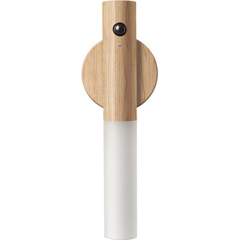 Veilleuse intelligente à détecteur de mouvement, lampe de couloir avec capteur de présence, applique murale magnétique en bois rechargeable pour salon, chambre, chambre d'enfant, couloir, dressing (1/5)