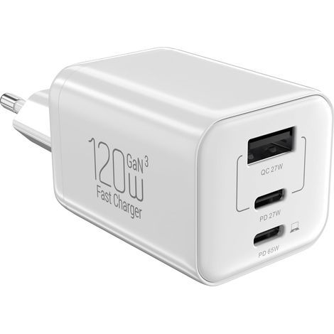 2er-Pack USB-C-Ladegerät, USB-C-Stecker mit 65-W-Schnellladefunktion (Typ C), zwei USB-C-Anschlüsse, tragbarer Adapter für iPhone 16/15/14/13/12/11/Pro Max/Plus/XS/XR/8/7/Samsung Galaxy S25 Ultra/iPad (1/5)
