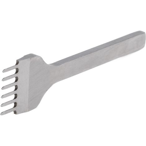 Poinçon diamant 6 dents acier rapide pour cuir, outil DIY perçage trous précis 5mm