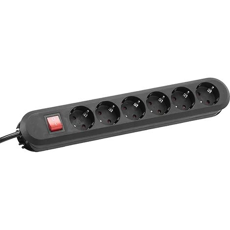 Bachmann Tischsteckdose 6f. 1,50m sw 381.150K (1/2)