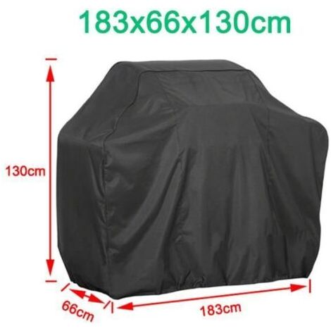 183 x 66 x 130 cm – Schutzhülle für Grill, wasserdicht, staubdicht, robust, für den Außenbereich, schwarz (1/5)
