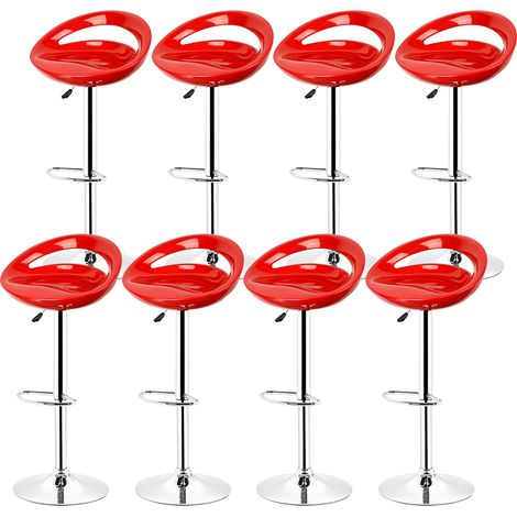 Aqrau  8 Tabouret de bar ABS de style européen décontracté simple rouge (1/5)