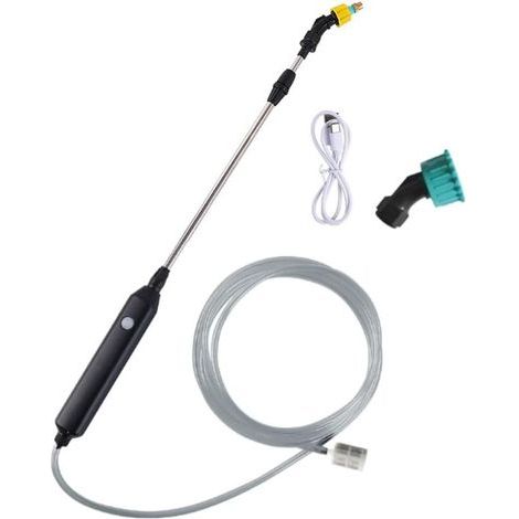 Pulverisateur De Jardin Electrique, Pulverisateur Pour Toiture, Pulverisateur Electrique,Pulverisateur Lance Telescopique avec 2 Buses et 3M de Tuyau,USB Rechargeable,pour L'irrigation Pelouse (1/5)