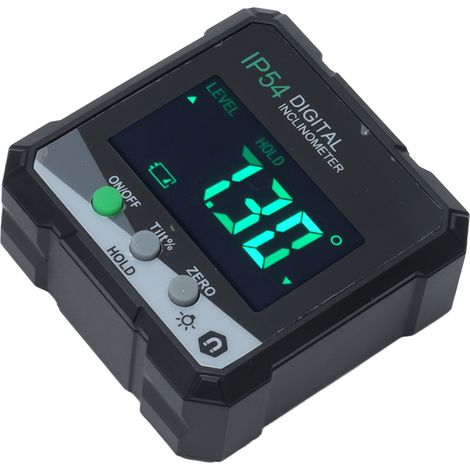 Niveau Inclinomètre Numérique Magnétique 4x90° IP54 Écran LCD Rapporteur d'Angle Biseau pour Bois et Auto (1/5)
