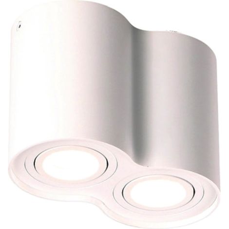 Faretto soffitto bianco BASIC ROUND doppio 2xGU10 Maxlight (1/2)
