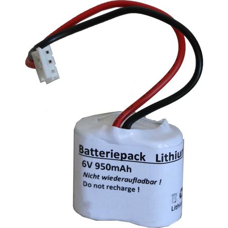 Batteriepack 6V 950mAh Lithium F2x1 mit Kabel JST EHR-3