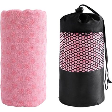 Yogahandtuch – Rutschfest – Für die meisten Yogamatten geeignet – Extra weich – Hellblau – 183 x 63 cm (1/5)