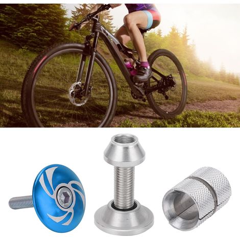 Bouchon de Compression pour Direction de Vélo, Plug d'Expansion pour Fourche avant et Couverture Supérieure de Jeu de Direction - Pour VTT et Vélo de Route, Bleu (1/5)