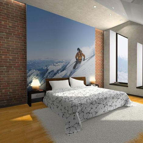 Papier peint ski - 250 x 193 cm (1/4)