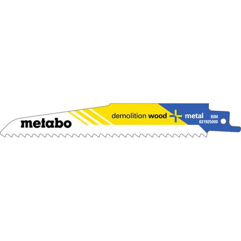 Metabo 5 lames de scies sabres, B+M, profes.,150 x 1,6 mm (631925000) (1/3)