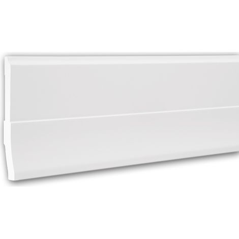 Plinthe 153105 Profhome Moulure décorative design moderne blanc 2 m