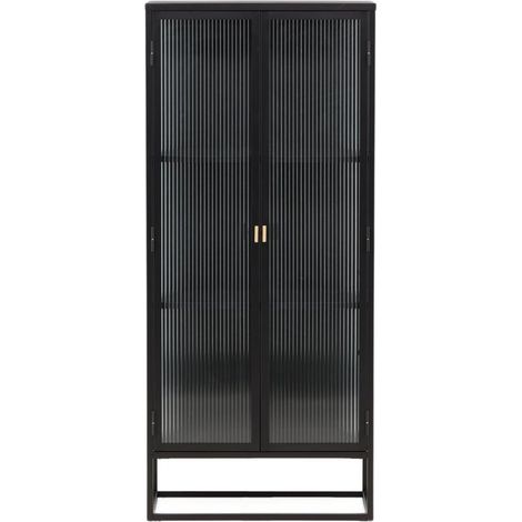 Garis citrine 2 portes vitrées noir. (1/5)
