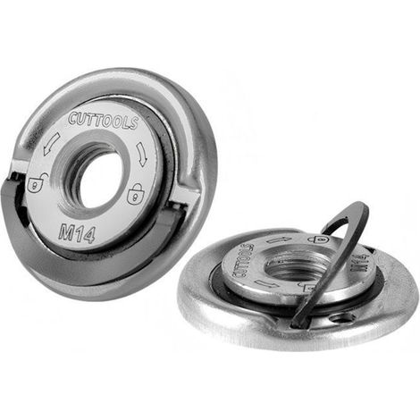 Lot de 2 écrous de serrage rapide – M14 – Design autobloquant – Pour meuleuse d'angle (1/5)