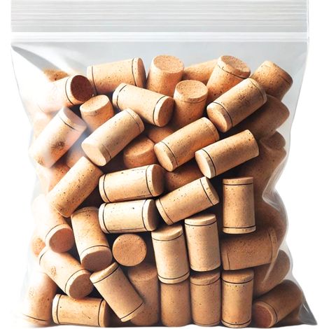 Maka Tappi in Sughero Naturale per Bottiglie di Vetro - 200 Pezzi 240x40 200 PZ