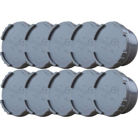 10 tampons de visite PVC mâle Ø40 - First Plast (1/4)