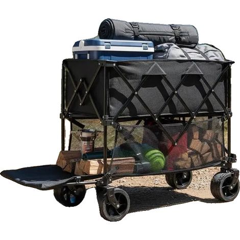 Wagon, Design Imperméable, Haute Capacité de Charge, Gris (1/2)